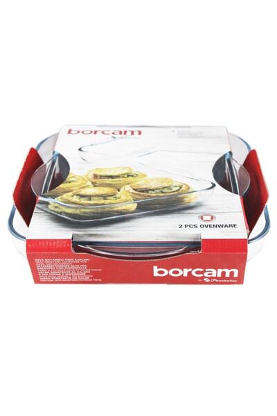 Paşabahçe Borcam Kare Tepsi Set 2 Li 159028