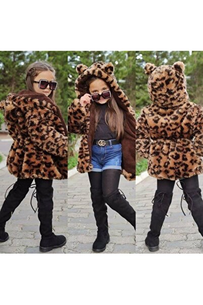 eliz kids Леопардово палто за момичета Леопардово палто за момичета