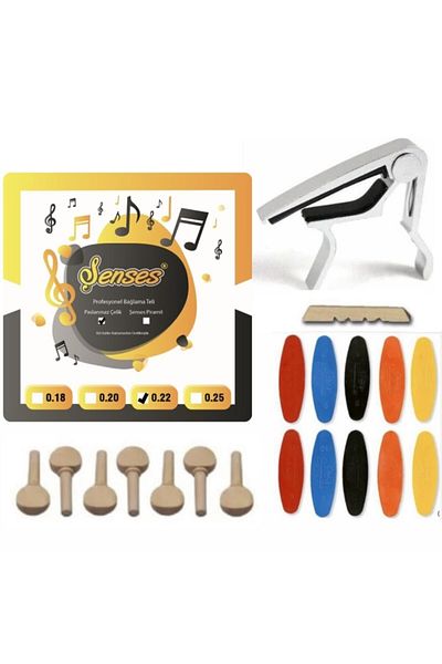 Şenses موسيقى 0.22 سلك ربط ديفان (يصل إلى 50 قاربًا) + مشبك + مجموعة أوجيه + 10 حواف + عتبة