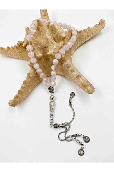 Mucize Taş Piatră de Cuarț Roz Piatră Naturală Mărgele de rugăciune 8 mm