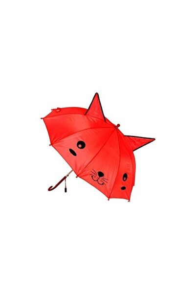 herkesetoptantic Düdüklü Ve Kulaklı Baston Çocuk Şemsiyesi (kırmızı)