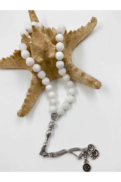 Mucize Taş Молитвени броеници от естествен камък лунен камък 10 мм