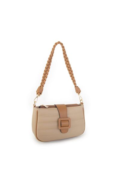 By Hakan Nas Bag-1189 Γυναικεία Τσάντα ώμου Mink Tan