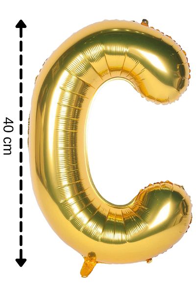 ELGALA Foil Balloon Letter C Helium Balloon 40 Cm Gold Color