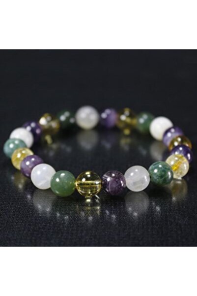 ILGIN DOĞAL TAŞ TAKI Mixed Natural Stone Bracelet| Amethyst| Citrine| Agate| ...