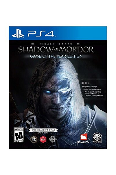 Monolith Productions Middle Earth Shadow of Mordor GOTY PS4 Oyun