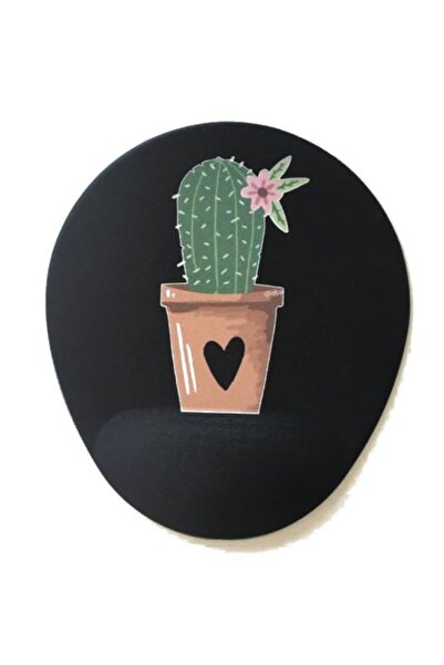 Officeküp Bilek Destekli Mouse Pad Siyah Kaktüs