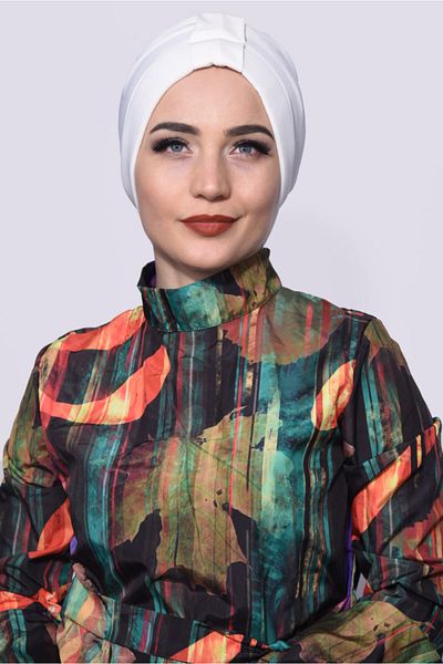 Nowa Scarf قبعة حمام السباحة إكرو مناسبة للاستخدام في البحر وحمام السباحة