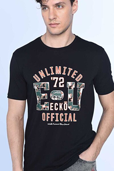 Anhony Siyah Erkek Bisiklet Yaka Tshirt
