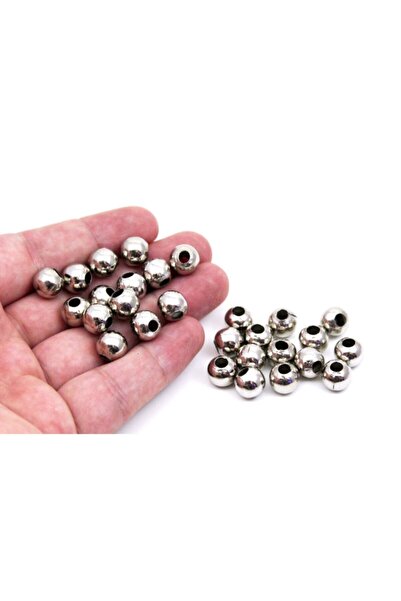 yfhobi 10 Mm Nikel Kaplama Metal Boncuk, Demir Boncuk, 10 Adet