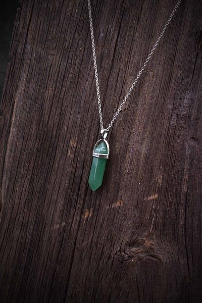 Dünya Doğal Taş Nail Aventurine Natural Stone Pendant - Kl0119
