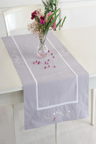 ÖDEL HOME Buldan Fabric Elegant Embroidered 50X130 cm Runner