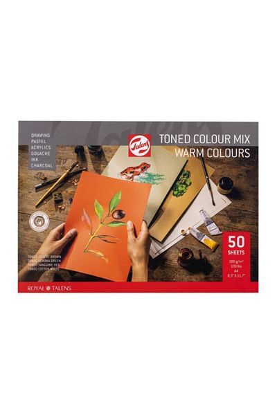 Talens Toned Color Mix Warm Multi-Purpose Artistic Block 180 gr A4 50 Yp