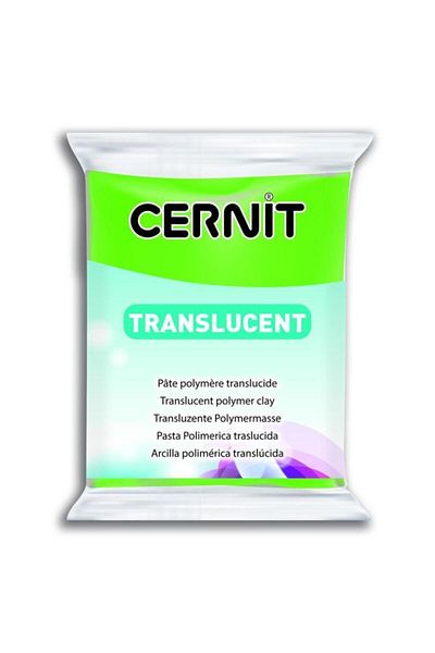 Cernit Translucent (TRANSPARENT) Polymer Clay 56 gr 605 Lime Green