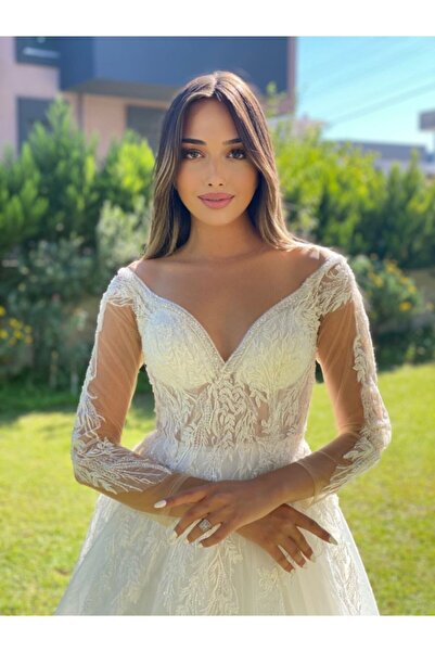 VENTURA SPOZA Robalı Transparan Helen Gelinlik