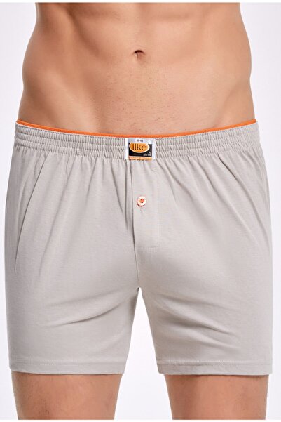 İlke Ανδρική πετσέτα μέσης από χτενισμένο βαμβάκι Boxer Grey