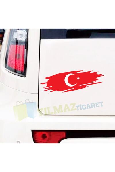 yılmazetic Türk Bayrağı Cam Kaput Tampon Yan Kapı Oto Sticker Etiket (15 X 4 ...
