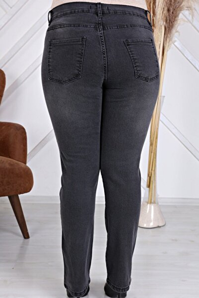 HACKER DENIM Women's Smoked Light Grinding High Waist Large Size Skinny Leg Jeans