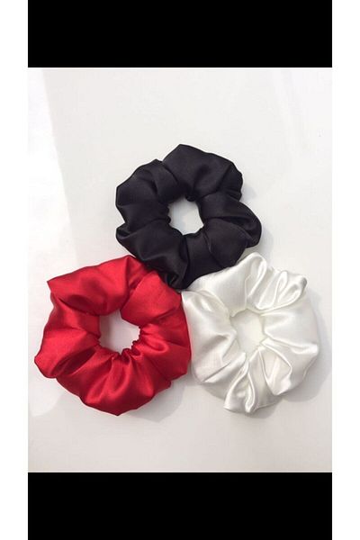 CSR Collection Set de 3 cleme de păr elastice din satin pentru femei