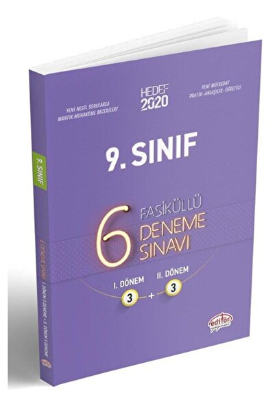 Editör Yayınevi Editör 9.sınıf 3+3 Deneme Sınavı Tamamı Çözümlü 2025