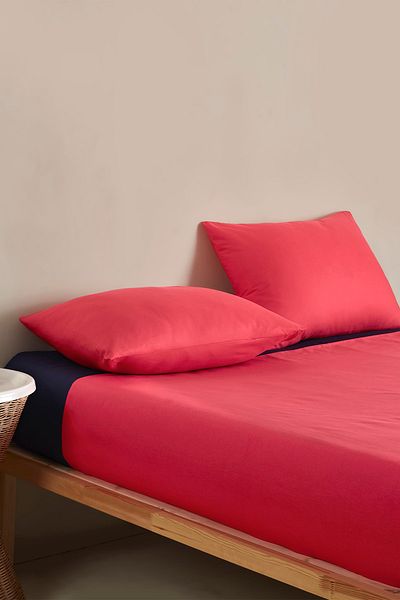 Colorpool Bright Future Red Navy Single Duvet Cover Set