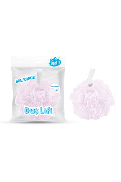 Vlamor Banlif Pompom Bath Loofah 30gr Pink