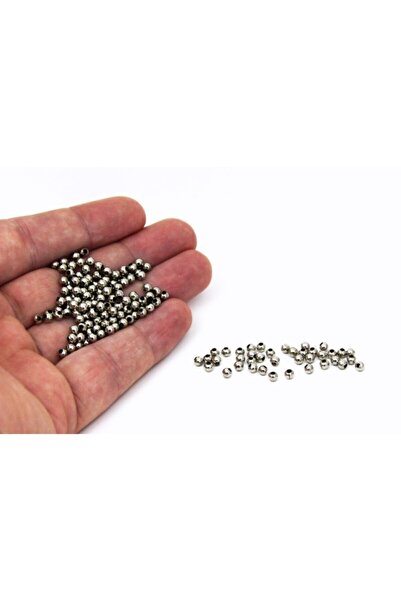 yfhobi 3 Mm Nikel Kaplama Metal Boncuk, Demir Boncuk, 10 Gram (170-190 Adet A...