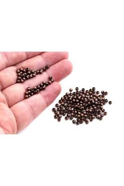 yfhobi 3 Mm Antik Bakır Kaplama Metal Boncuk, Demir Boncuk, 10 Gram (170-190 ...