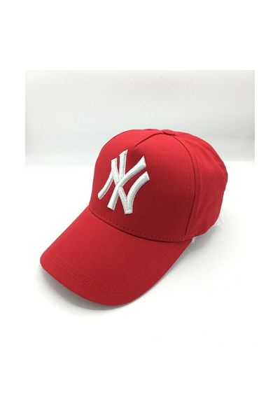 eleven market Red White Ny Embroidered Unisex Hat Cap