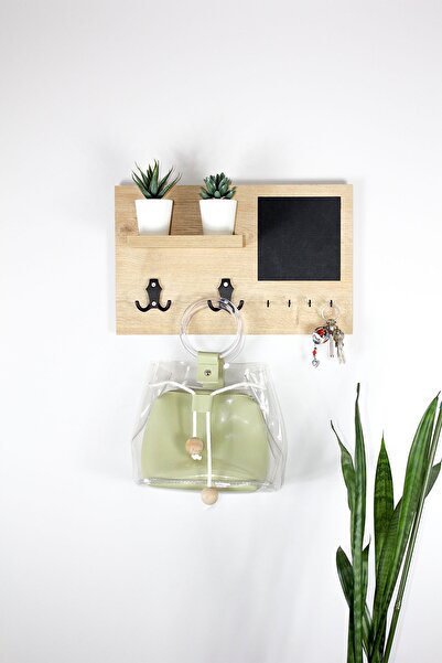 CARNİELLA Lucca Ahşap Meşe Portmanto Vestiyer Duvar Askısı