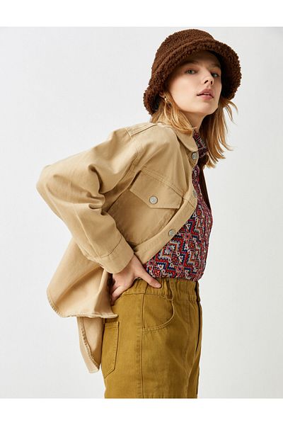 Koton Long Sleeve Jeans Jacket with Pockets