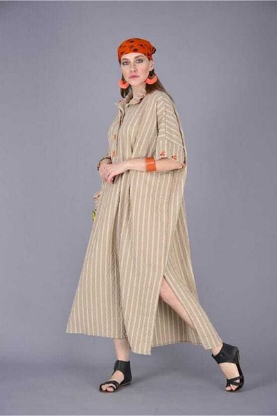 ZTO Ethnic Handcrafted Embroidery Detail Casual Dress
