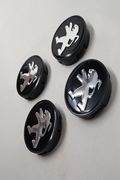 YED Jant Göbeği Peugeot 65/60 (60mm Yuva) 4'lü Set Siyah
