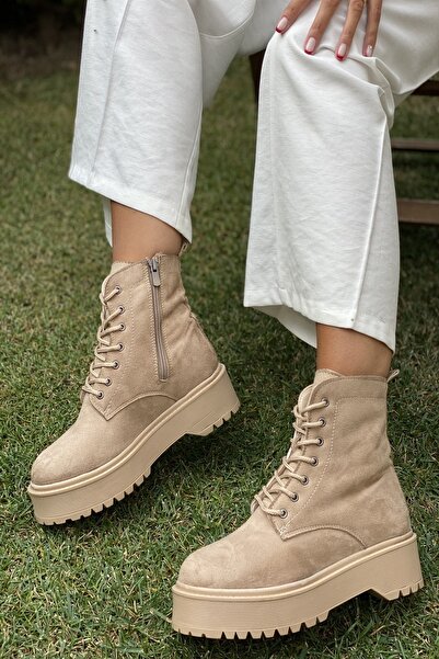 İnan Ayakkabı Kadın Siyah Bot & Postal Kalın Taban (taban 5 Cm )