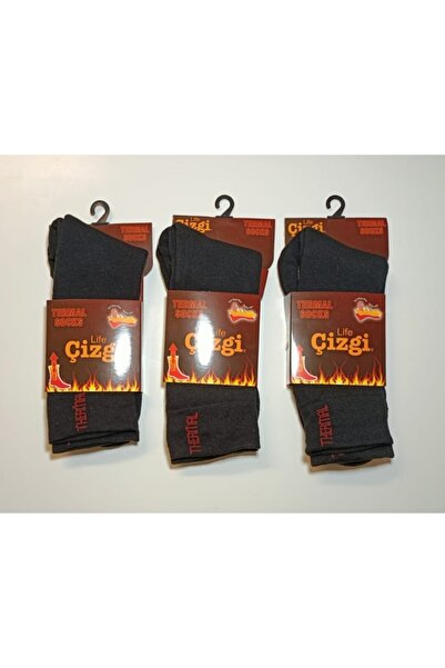 Çizgi Triko Ανδρικές κάλτσες Çizgi Thermal Μαύρες 3 τεμαχίων