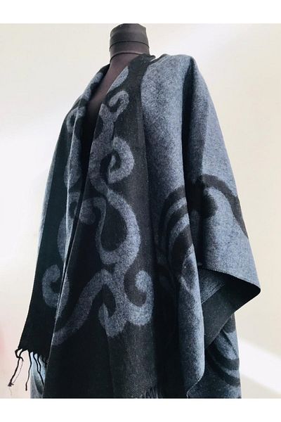 FORUM Women's Indigo Poncho Shawl