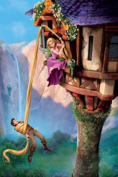 Resmiro Kızgın Rapunzel Dijital Baskılı Halı Örtüsü Hrc1904