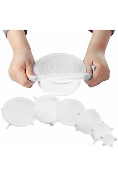 DEMET PLASTİK 6-Piece Silicone Stretch Pot Lid - Cap
