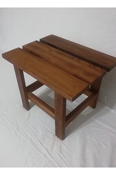 OBERS Iroko Klasik Duş Oturağı 30x40x40cm. Ağaç Duş Oturağı, Ağaç Tabure