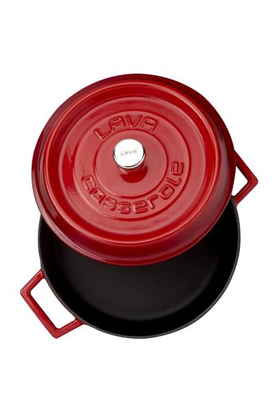 Lava Multi-Purpose Red Yayvan Cast Pot - Diameter 28