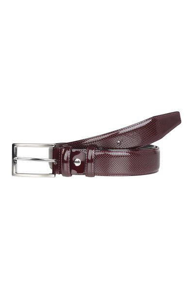 Deriza Milano Claret Red Classic Patent Leather Belt
