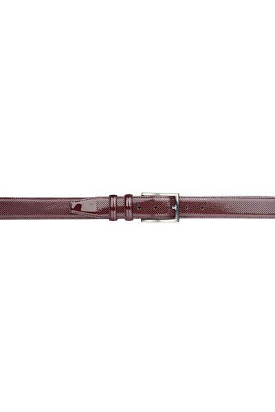 Deriza Milano Claret Red Classic Patent Leather Belt