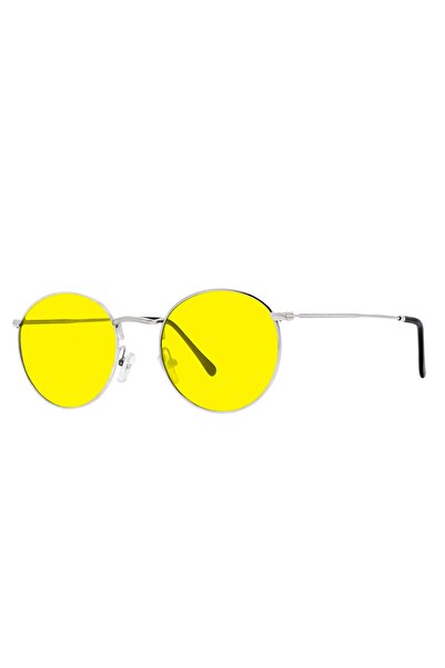 SANCHES Unisex Altın Rengi Polarize Yuvarlak Retro Gözlük
