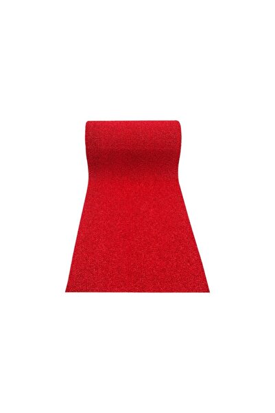 AKSEREN 120 X 150 Cm 14mm Pvc Kaydırmaz Kırmızı Kıvırcık Paspas