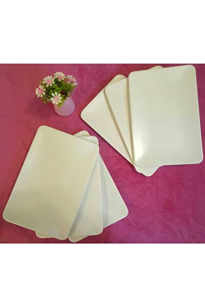 Bera Mat Krem Siera Kayık Ve Sunum Tabağı 6 Lı