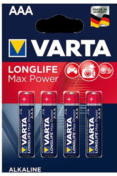 Varta Baterie alcalină subțire Aaa Longlife Max Power din 4 piese - roșu