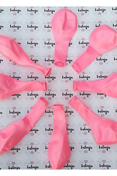 BalonEvi 10 Pieces (1 Pack) Metallic Pink Balloon - 12 Inch 30 Cm