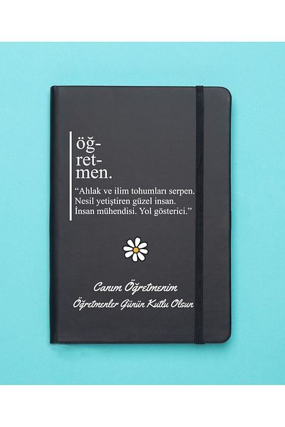 mooodcase Teacher's Day Gift Daisy Patterned Thermo Leather Notebook