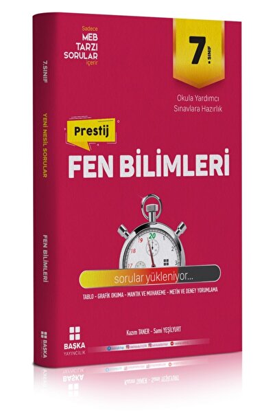 Başka Yayıncılık 7. Sınıf Fen Bilimleri Prestij Yeni Nesil Soru Bankası