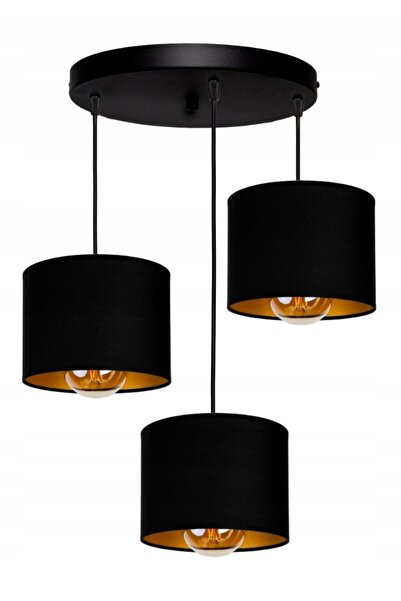 Genel Markalar Orta Ebat Şapkalı Siyah Kumaş Şapkalı Içi Gold Renkli Lüks Sal...